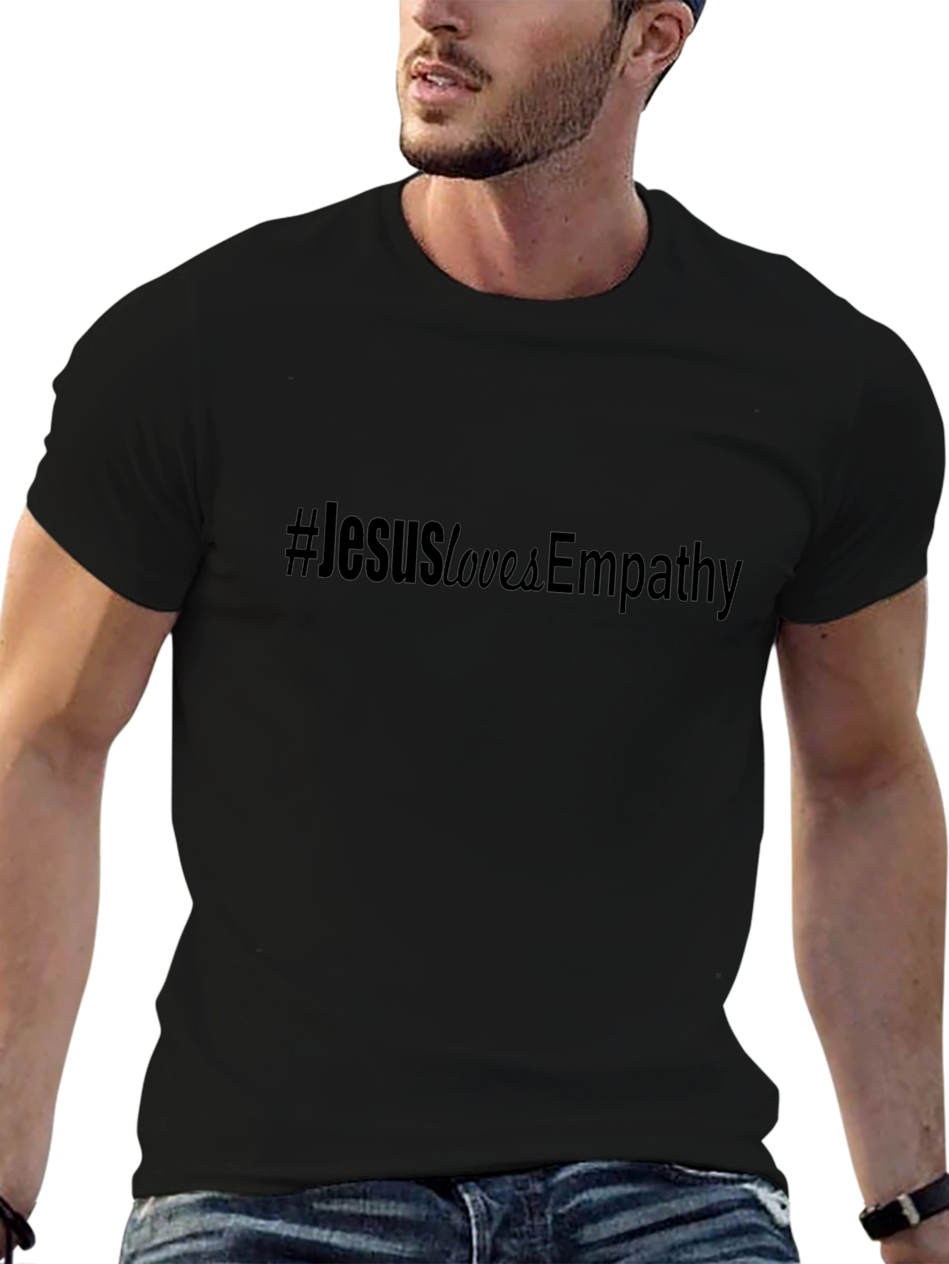 #JesusLovesEmpathy Black Graphic T-Shirt