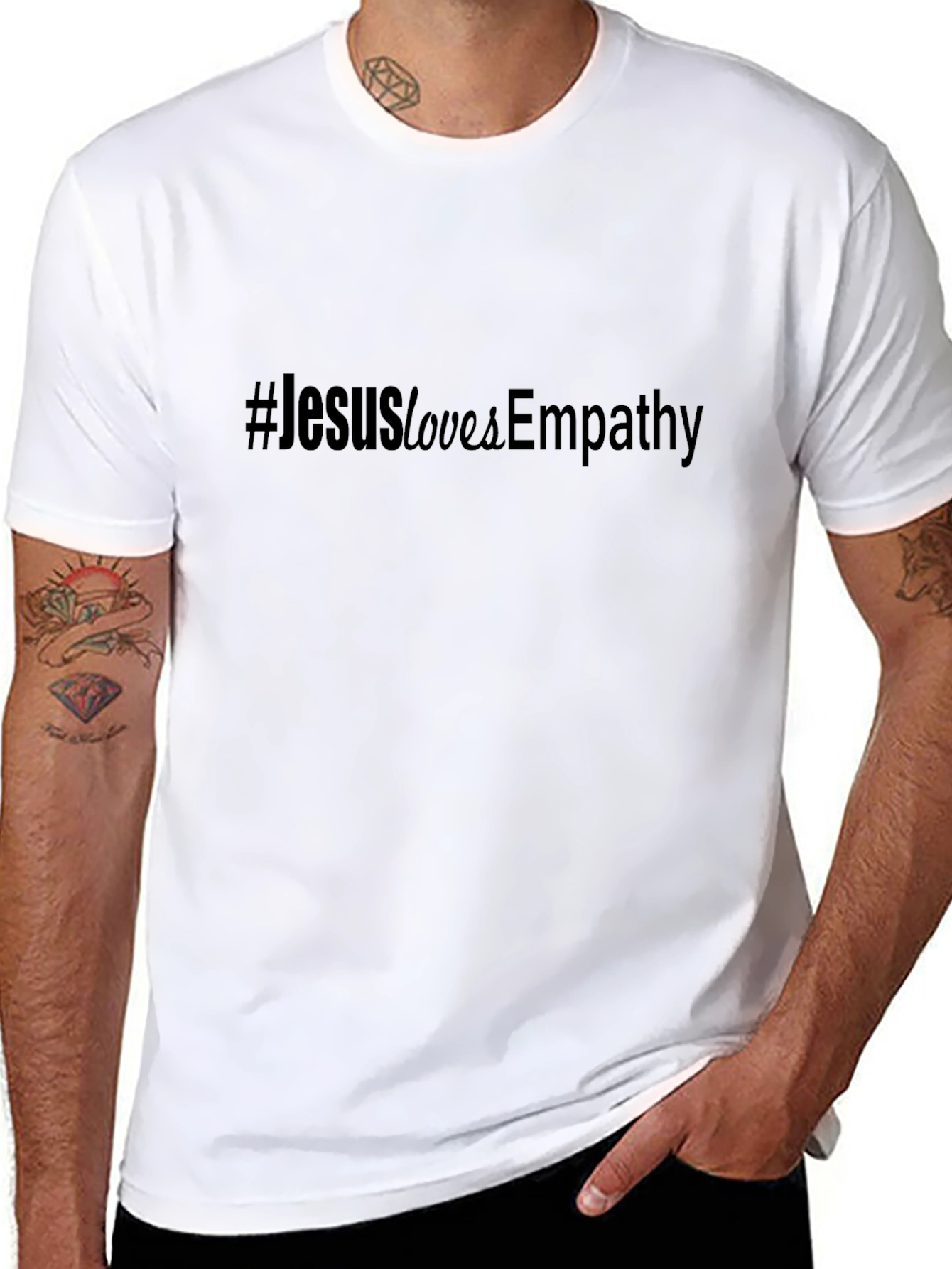 #JesusLovesEmpathy Black Graphic T-Shirt