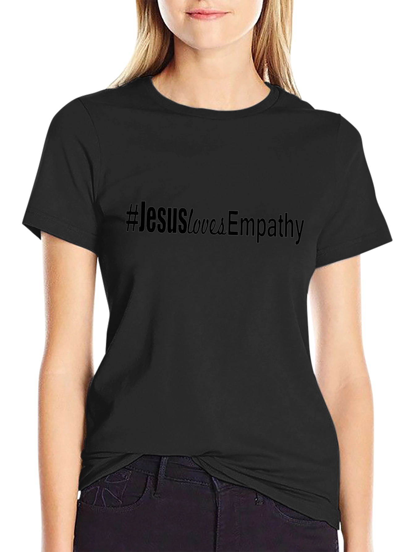 #JesusLovesEmpathy Black Graphic T-Shirt