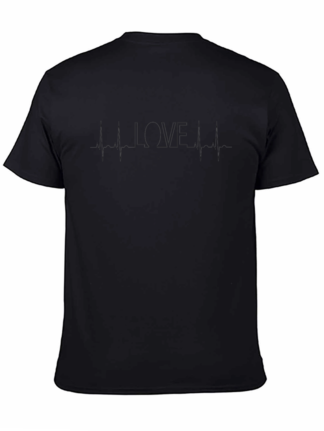 Love Heartbeat Graphic Tee - Black