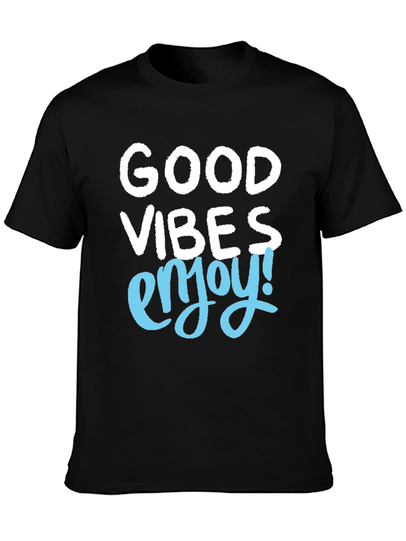 Good Vibes Enjoy! Mens Graphic Tee - Black