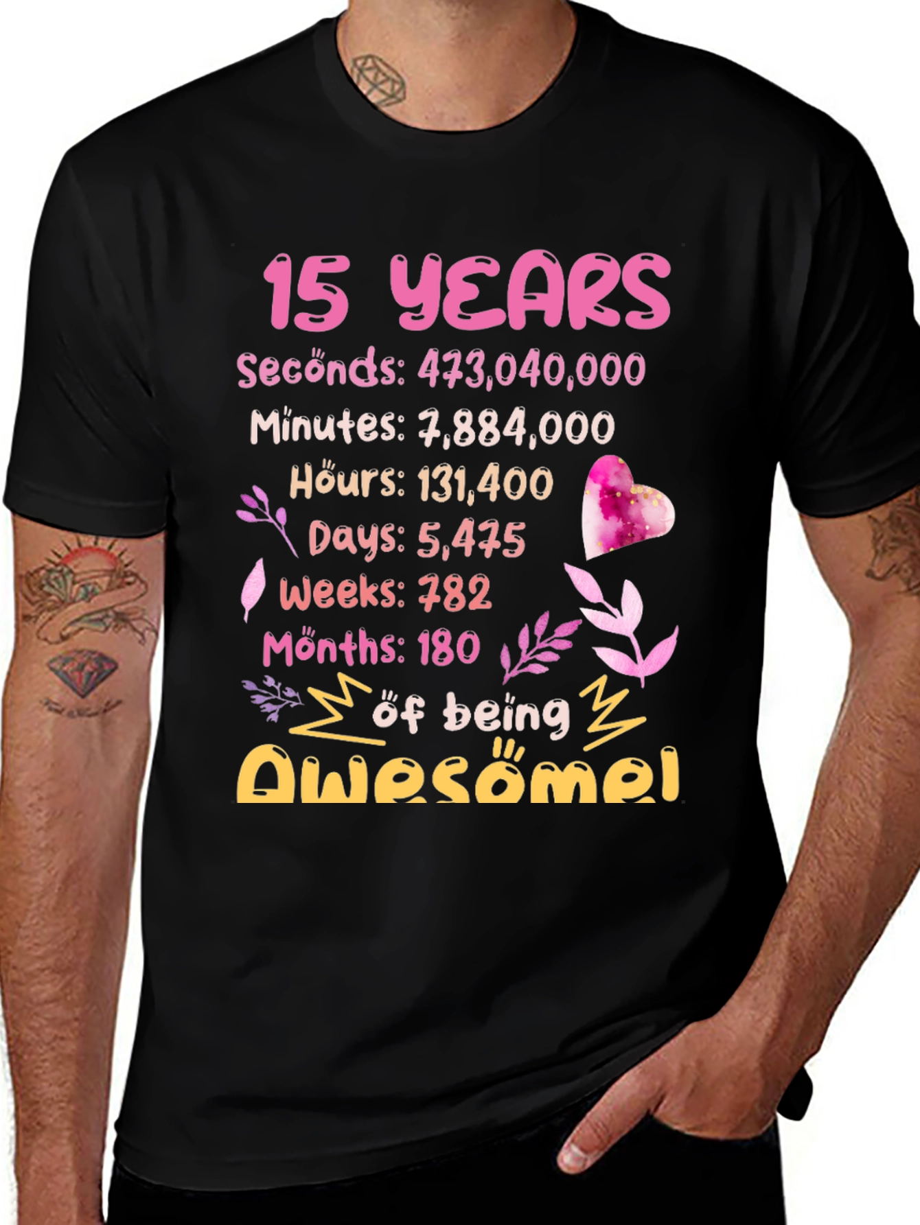 15 Years of Being Awesome Graphic Tee